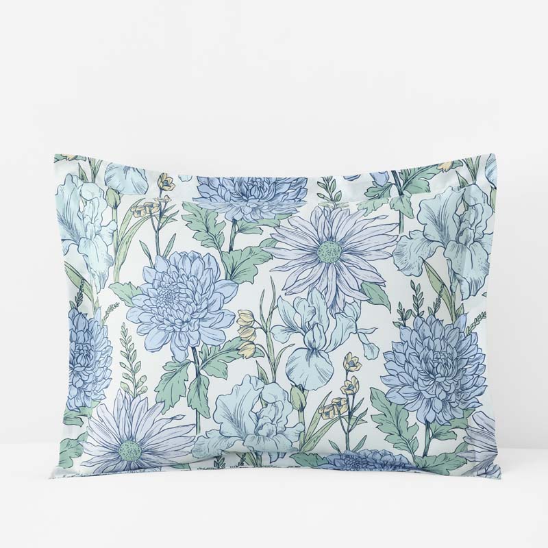 Garden Bliss Classic Smooth Sateen Sham - Blue Multi, Standard
