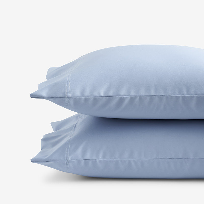 Premium Smooth Supima® Cotton Wrinkle-Free Sateen Pillowcase Set - Blue Shadow, King