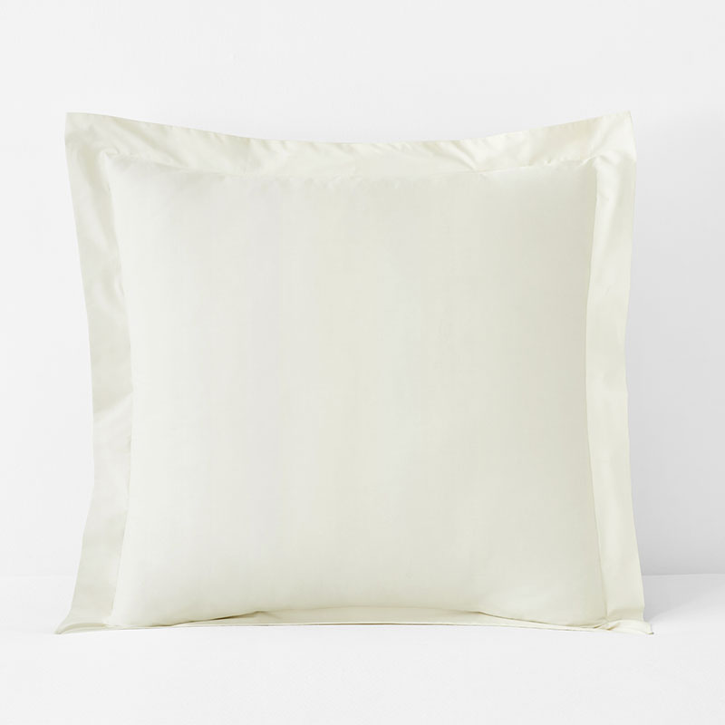 Classic Cool Cotton Percale Sham - Cream, Euro