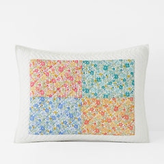 Brenna Patchwork Quilted Sham - White Multi, King