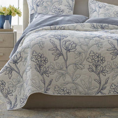 Rashika Garden Quilt - White, King/Cal. King