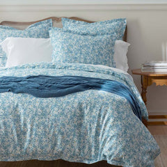 Joyful Floral Classic Smooth Sateen Comforter - Blue, Twin/Twin XL