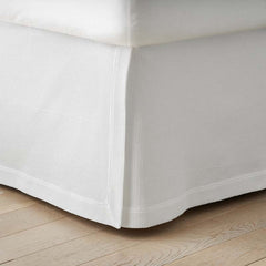 Matelassé 14 in. Bed Skirt - Textured Stripe White, King