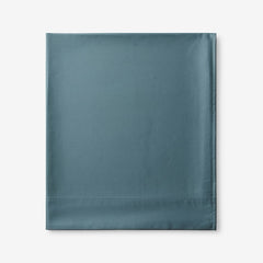 Premium Smooth Supima® Cotton Wrinkle-Free Sateen Flat Bed Sheet - Ocean Blue, Deep Pocket King