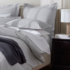 Premium Cool Supima® Cotton Percale Fitted Bed Sheet - Pearl Gray, Queen
