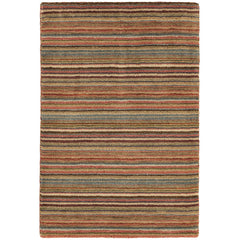 Brindle Stripe Spice Hand Knotted Wool Rug -  Spice, 2' x 3'