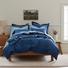Classic Ultra-Cozy Cotton Velvet Flannel Fitted Bed Sheet - Slate Blue, Twin
