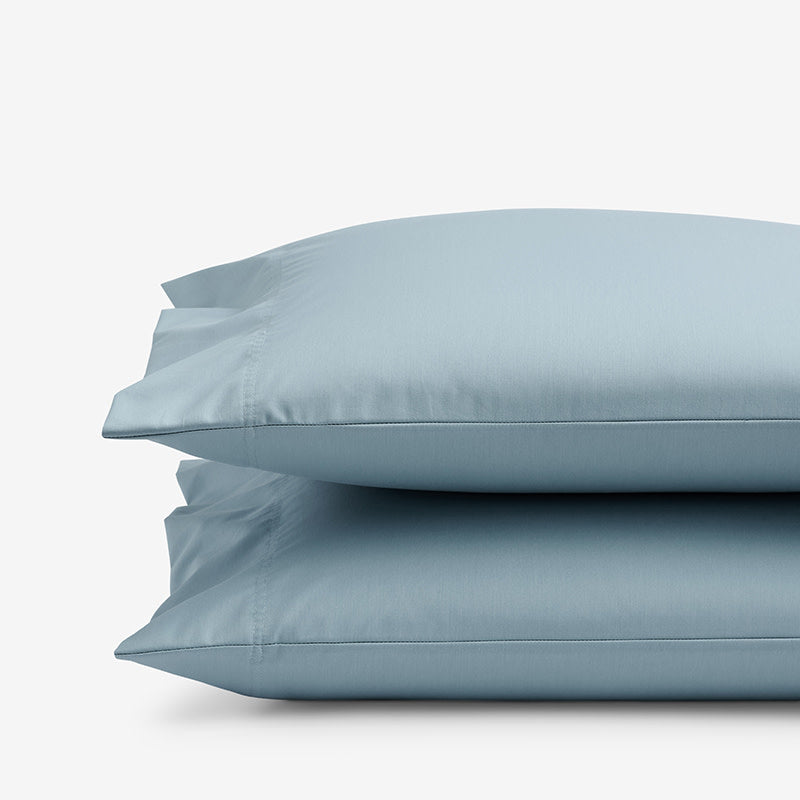 Classic Smooth Wrinkle-Free Sateen Pillowcase Set - Blue Shale, King