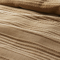 Line Stitch Velvet Quilted Sham - Gold, Standard