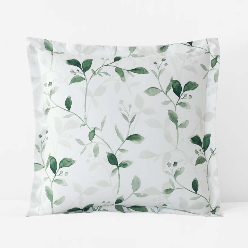 Botanic Meadow Premium Smooth Wrinkle-Free Sateen Sham - Evergreen, Euro