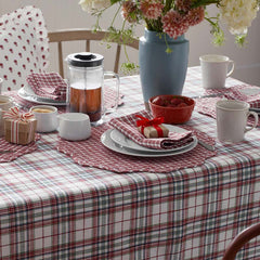 Classic Plaids Yarn-Dyed Tablecloth - Red Multi, 70 in. x 120 in.