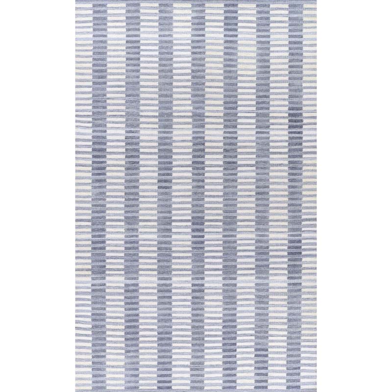 Handwoven Checked Plaid Performance Rug - Blue, 2' x 3'
