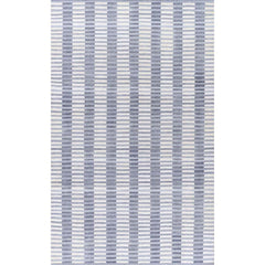 Handwoven Checked Plaid Performance Rug - Blue, 5' x 8'