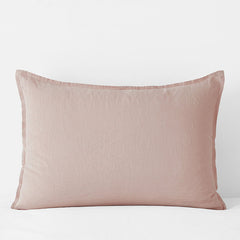 Premium Breathable Washed Linen Solid Sham - Rose Smoke, Standard