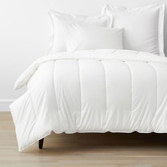 Classic Smooth Wrinkle-Free Sateen Comforter - White, King/Cal King