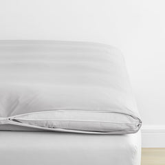 Classic Smooth Wrinkle-Free Sateen Mattress Topper Cover - Gray Mist, Twin