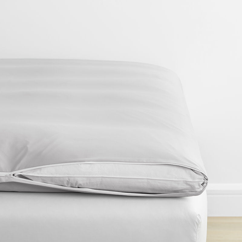 Classic Smooth Wrinkle-Free Sateen Mattress Topper Cover - Gray Mist, Queen