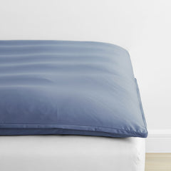 Classic Smooth Wrinkle-Free Sateen Mattress Topper Cover - Infinity Blue, Queen