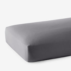 Classic Smooth Wrinkle-Free Sateen Fitted Bed Sheet - Stone Gray, Queen