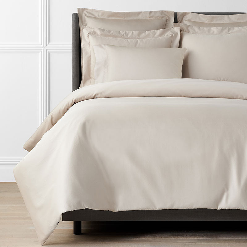 Premium Smooth Supima® Cotton Wrinkle-Free Sateen Duvet Cover - Alabaster, Full