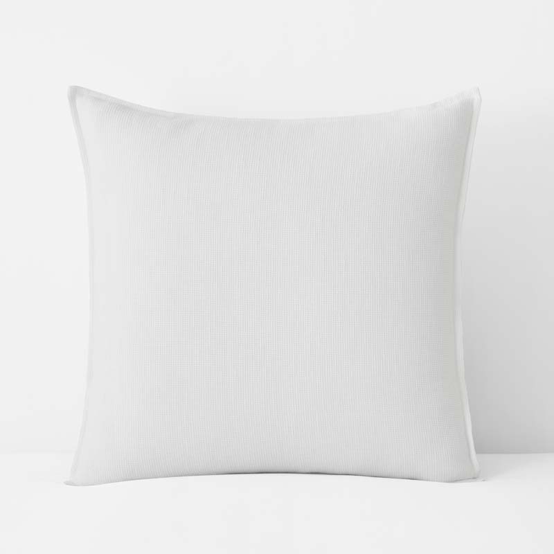 Mini Waffle Sham - White, Euro