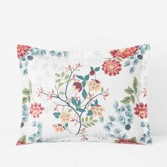 Holiday Print Classic Ultra-Cozy Cotton Velvet Flannel Sham - Vintage Blooms, King
