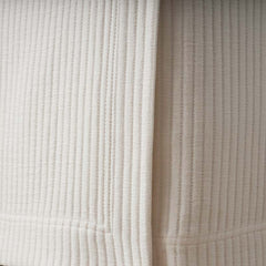 Matelassé 14 in. Bed Skirt - Vertical Stripe Ivory, Queen