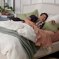 Premium Breathable Relaxed Linen Sham - Teal, Standard