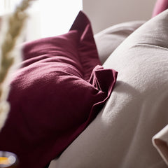 Classic Ultra-Cozy Cotton Velvet Flannel Flat Bed Sheet - Merlot, Twin/Twin XL