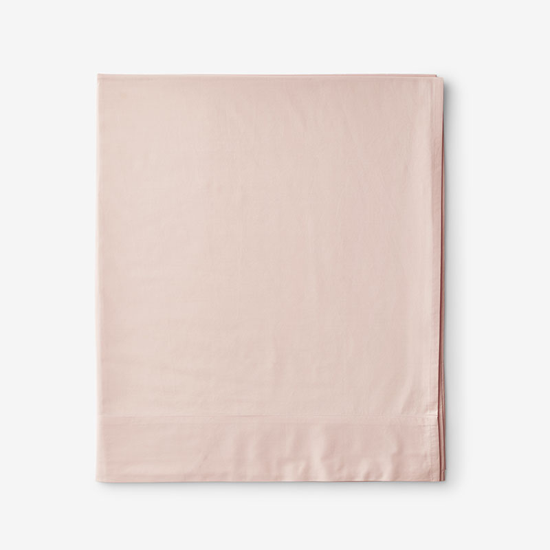Classic Cool Cotton Percale Flat Bed Sheet - Peach Nectar, Cal King
