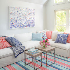 Aruba Stripe Handwoven Cotton Rug - Multi, 8' x 10'