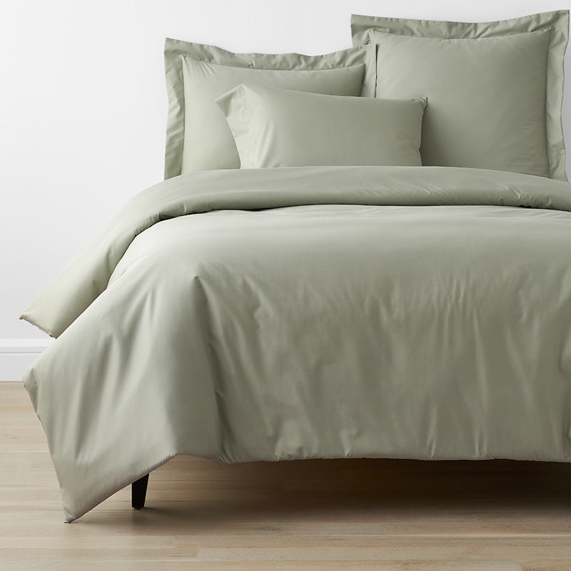 Classic Smooth Wrinkle-Free Sateen Bed Duvet Cover - Laurel Green, King/Cal King