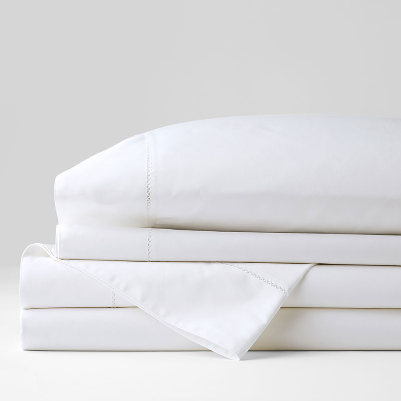 Premium Smooth Organic Cotton Sateen Bed Sheet Set - White, Twin