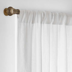 Linen Window Curtain - White, 108 in.