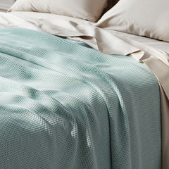 Garter Stitch Blanket - Cloud Blue, Twin/Twin XL