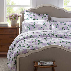 Hydrangea Classic Cool Cotton Percale Duvet Cover - Lilac, King/Cal. King