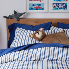 Classic Cool Organic Cotton Percale Solid Duvet Cover - Navy, Twin XL