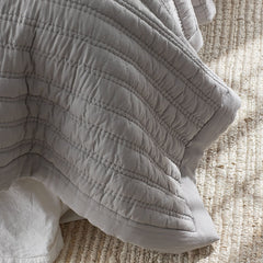Premium Breathable Washed Linen Solid Quilt - Gray, Twin/Twin XL