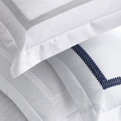 Hewett Luxe Smooth Egyptian Cotton Sateen Duvet Cover - White, Full/Queen
