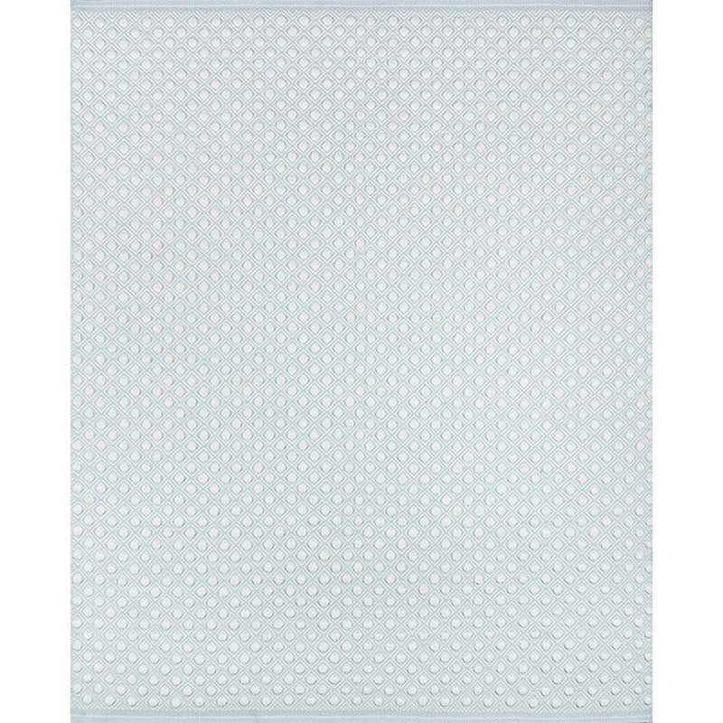 Dot Handwoven Wool Rug - Blue, 5' x 8'