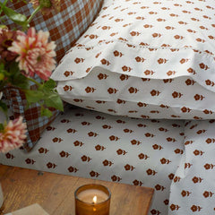 Mini-Prints Garment Washed Cotton Percale Pillowcase Set - Flowers, Standard