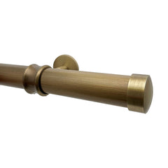 Endcap Finial and 1.5" diameter Rod Set - Antique Gold, 108"