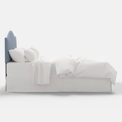 Saddle Velvet Headboard - Ocean, Twin