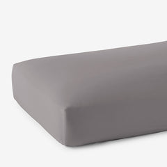 Premium Smooth Supima® Cotton Wrinkle-Free Sateen Fitted Bed Sheet - Silver, Cal. King