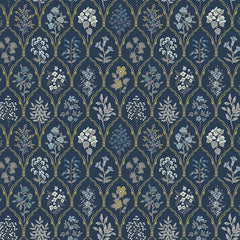Hawthorne Traditional Wallpaper - Gold, Swatch