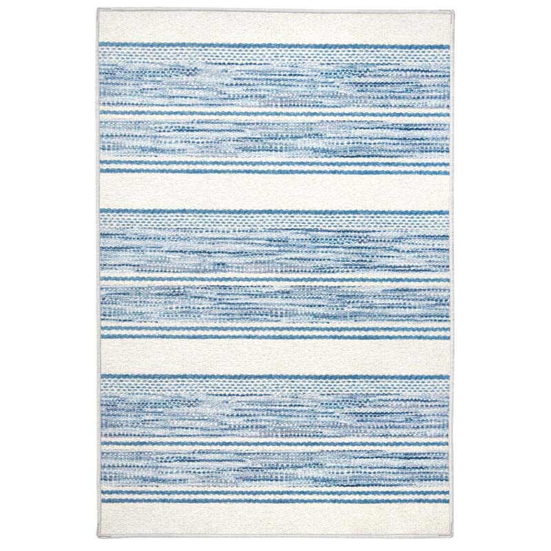 Ellington Stripe Blue Washable Rug - Blue, 2' x 3'