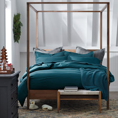Classic Ultra-Cozy Cotton Velvet Flannel Sham - Teal, King