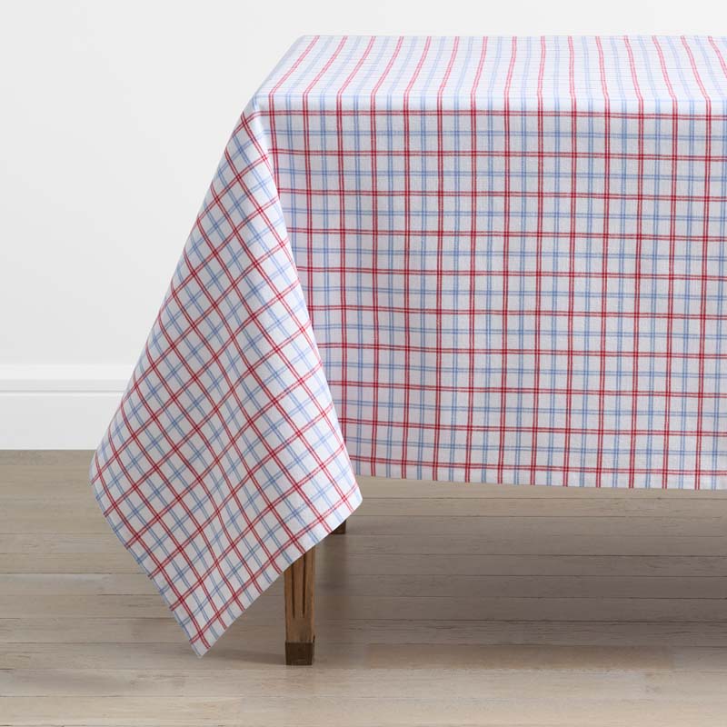 Classic Plaids Yarn-Dyed Tablecloth - Graph Plaid Red, 70 in. x 90 in.