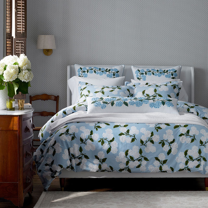 Hydrangea Classic Cool Cotton Percale Comforter - Powder Blue, Twin/Twin XL