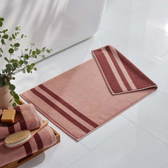 Mirage Aegean Cotton Reversible Stripe Bath Mat - Caramel, 20 in. x 36 in.